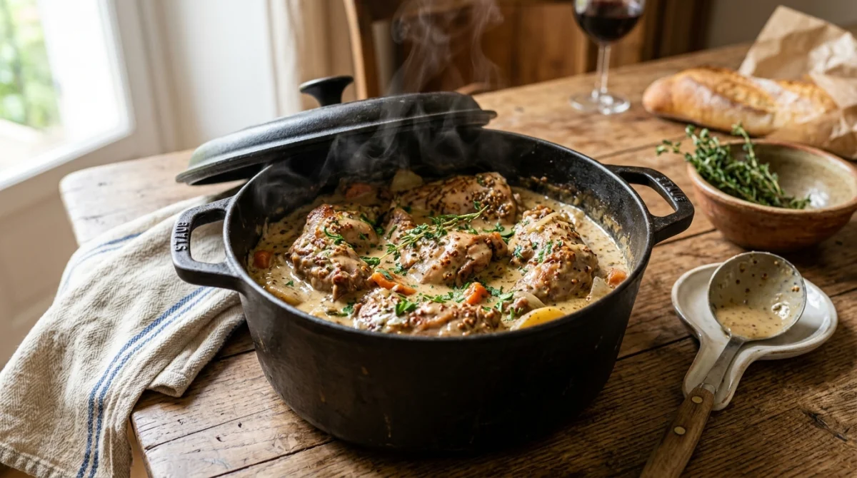 recette lapin à la moutarde