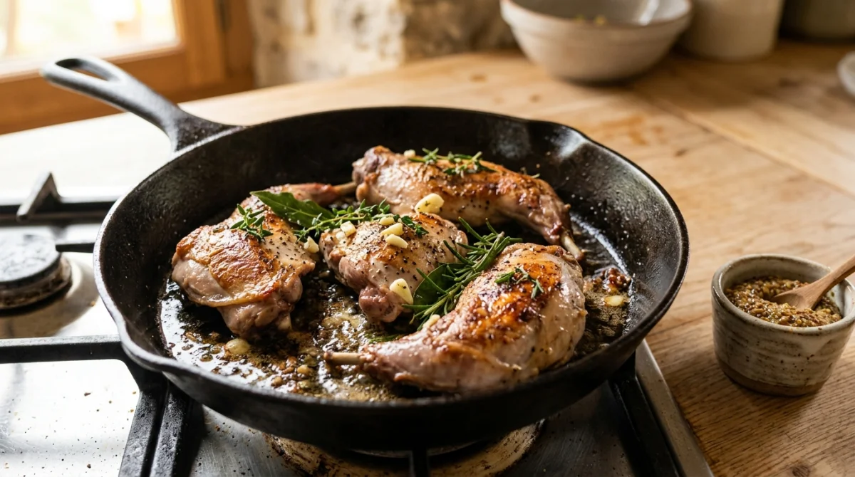 recette lapin à la moutarde