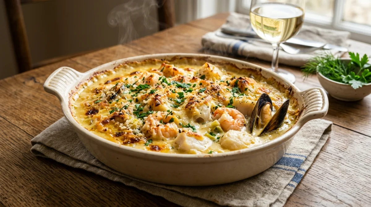 recette gratin de fruits de mer