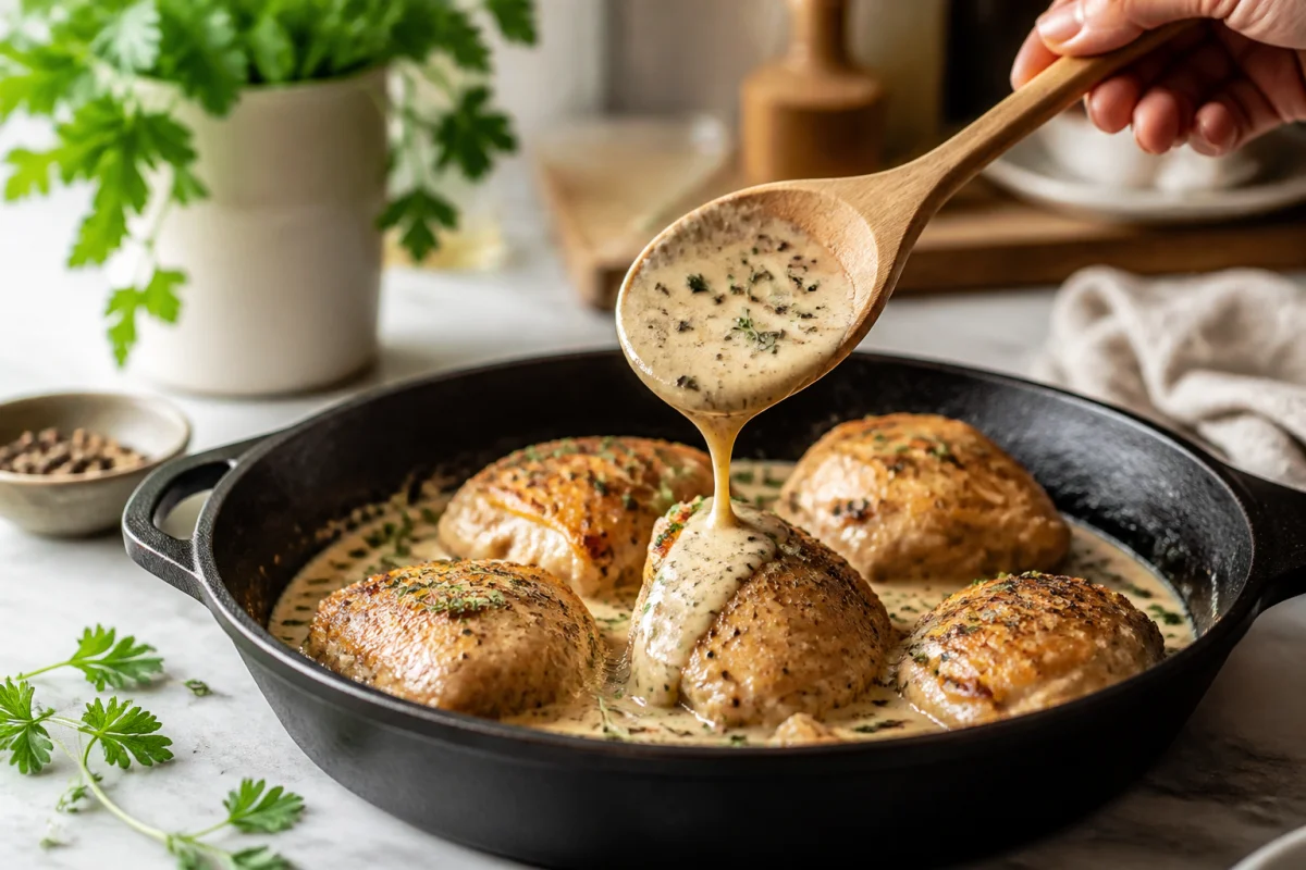 recette poulet à la crème